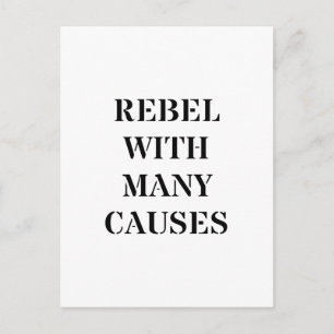 Rebel met veel oorzaken briefkaart