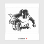 Rebel, Molotov Cocktail, Riots, Communist Style Sticker (Vel)