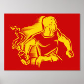 Rebel, Molotovcocktail, Relletjes, Communisme Stij Folie Afdrukken (Voorkant)