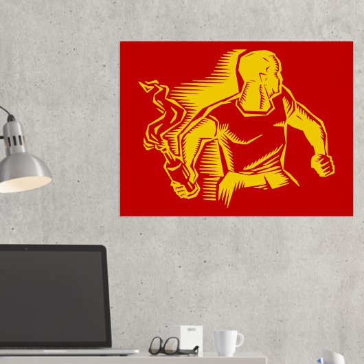 Rebel, Molotovcocktail, Relletjes, Communisme Stij Folie Afdrukken (Insitu (Desk 2))