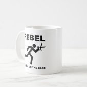 Rebel op de Rand Fun Mok (Voorkant links)