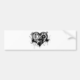 Rebel op het hart bumpersticker