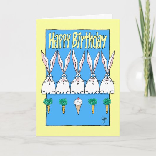 REBEL RABBIT Carte d'anniversaire (Devant)