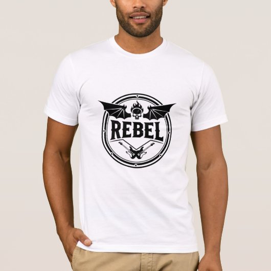 Rebel Skull & Guitars T-shirt (Voorkant)