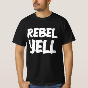 REBEL YELL 1980s T-shirts aan de rand van de hemd