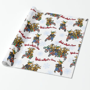 Rebellen zonder Claus Reindeer Silver Holiday Cadeaupapier
