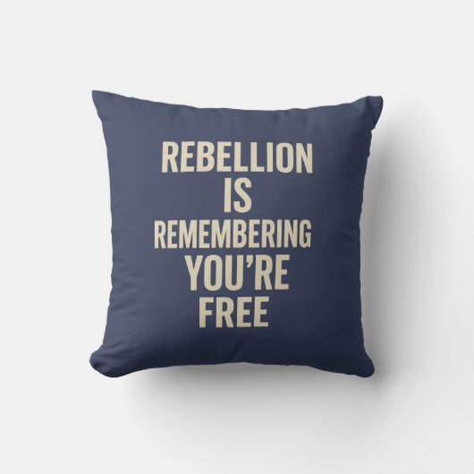 Rebellie herinnert je dat je vrij bent kussen (Voorkant)