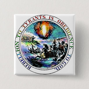 Rebellion to Tyrants Magnets Vierkante Button 5,1 Cm