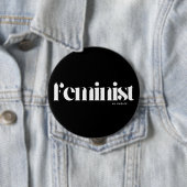 Rebellious Woman: Empowering Feminist Art Button (In situ)
