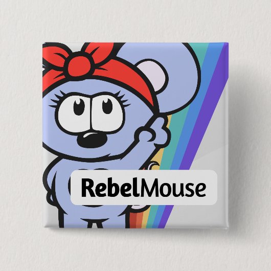 RebelMouse Pin Vierkante Button 5,1 Cm (Voorkant)