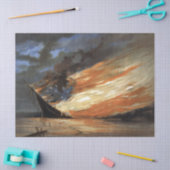 Rebels Burgeroorlog vlaggenschip bij brand Amerika Tissuepapier (Craft)