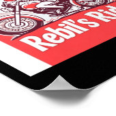 Rebel's Motorrijder Sticker  Poster (Hoek)