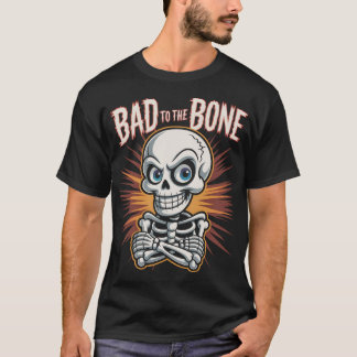 Rebelse skelet met tekst t-shirt