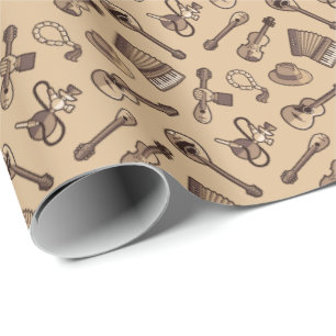Rebetiko patroon inpakpapier