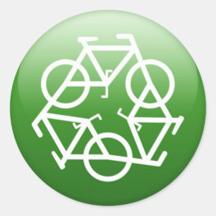 ReBicycle Green Ronde Sticker