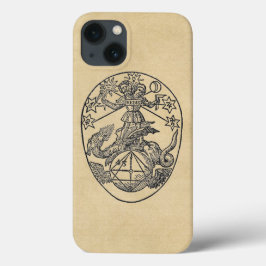 Rebis Hermaphrodite Symbol Sepia iPhone 16 Plus Hoesje