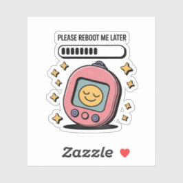 Reboot Me Later - Y2K Esthetische Sticker