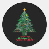 Rebooting The Holidays It Tech Suprt Computer Geek Ronde Sticker (Voorkant)