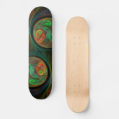 Reborn Green Art Abstrait Skateboard (Recto)