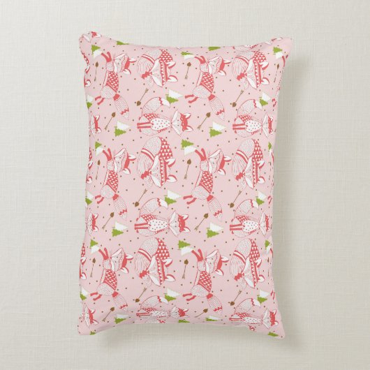 Rec Coussin Renards Rose Personnaliser d'informati (Dos(Vertical))
