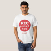 REC - druk en greep T-shirt (Voorkant volledig)
