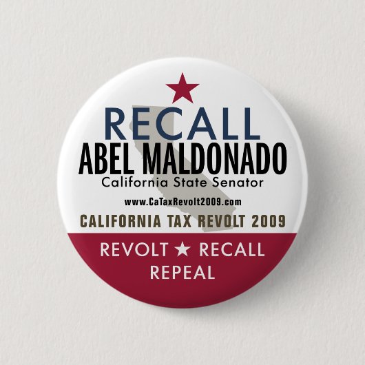 Recall Abel Maldonado Button (Voorkant)