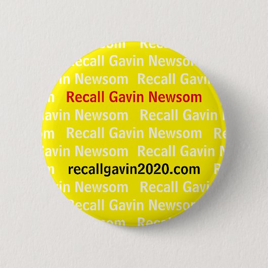 Recall Gavin 2020 Button (Voorkant)