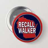Recall Gouverneur Scott Walker Ronde Button 7,6 Cm (Voorkant /achterkant)