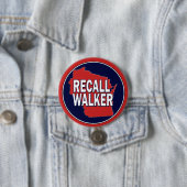 Recall Gouverneur Scott Walker Ronde Button 7,6 Cm (In situ)