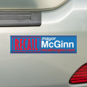 Recall Mayor Mike McGinn Bumpersticker (Op auto)