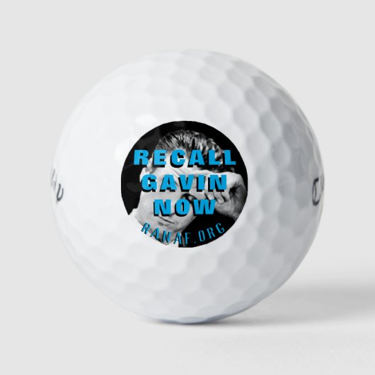 RECALL NEWSOM NOW GOLFBALLEN (Voorkant)