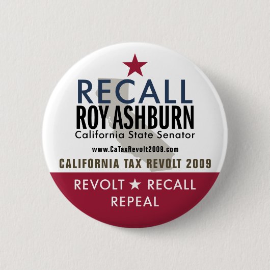 Recall Roy Ashburn Button (Voorkant)