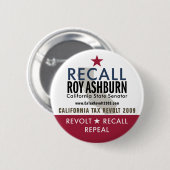Recall Roy Ashburn Button (Voorkant /achterkant)