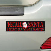 RECALL SANTA Bumpersticker (Op auto)