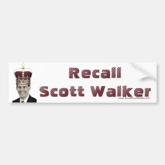 Recall Scott Walker Bumpersticker