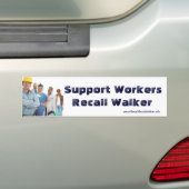 Recall Scott Walker Bumpersticker (Op auto)