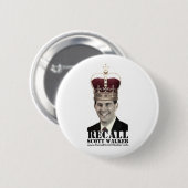 Recall Scott Walker Button (Voorkant /achterkant)