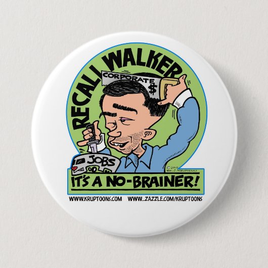 Recall Scott Walker Ronde Button 7,6 Cm (Voorkant)
