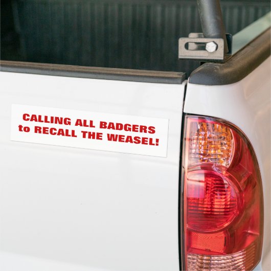 Recall Walker Bumpersticker (Op Truck)
