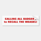 Recall Walker Bumpersticker (Voorkant)