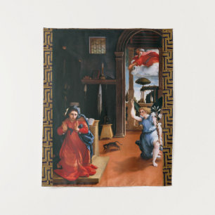 RECANATI ANNUNCIATION by Lorenzo Lotto Tapestry Wandkleed