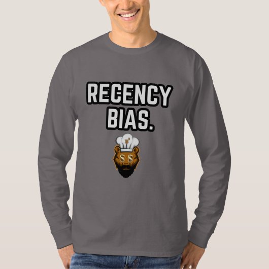 Recency Bias lange mouw T-shirt (Voorkant)