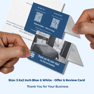 Recensies Bieden Blue&White B&B Bedankt Kaartje Kaart