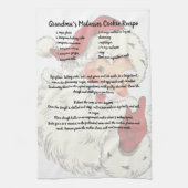 Recept aandenken Kerst  Kerstman Theedoek (Verticaal)