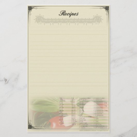 Recept aangepaste briefpapier (Voorkant)