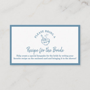 Recept Aanvraag Kaart Dusty Blue Vrijgezellenfeest