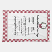 Recept Bewaar Kerstkoekjes Rood Plaid Groen Theedoek (Horizontaal)