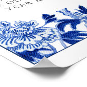 Recept blauw wit bruidsmeisjeshuis 25x30 tafel poster (Hoek)