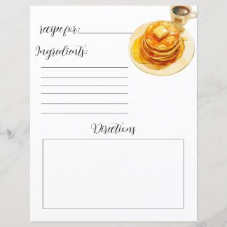 Recept Boek Pagina voor Zelfgemaakte Fluffy Pannen