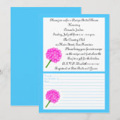 Recept Bruids Douche Uitnodiging - Blauw Recept Ka (Voorkant / Achterkant)